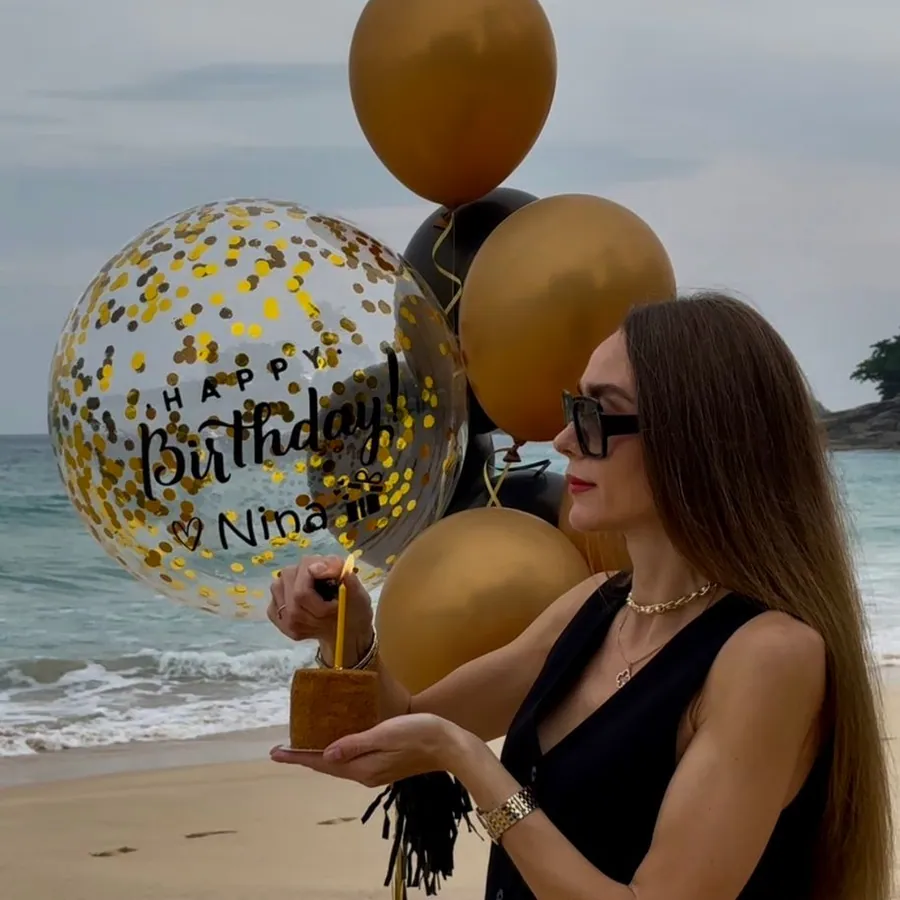 Confetti balloon with text